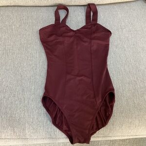 Burgundy Capezio princess tank Leotard Adult M